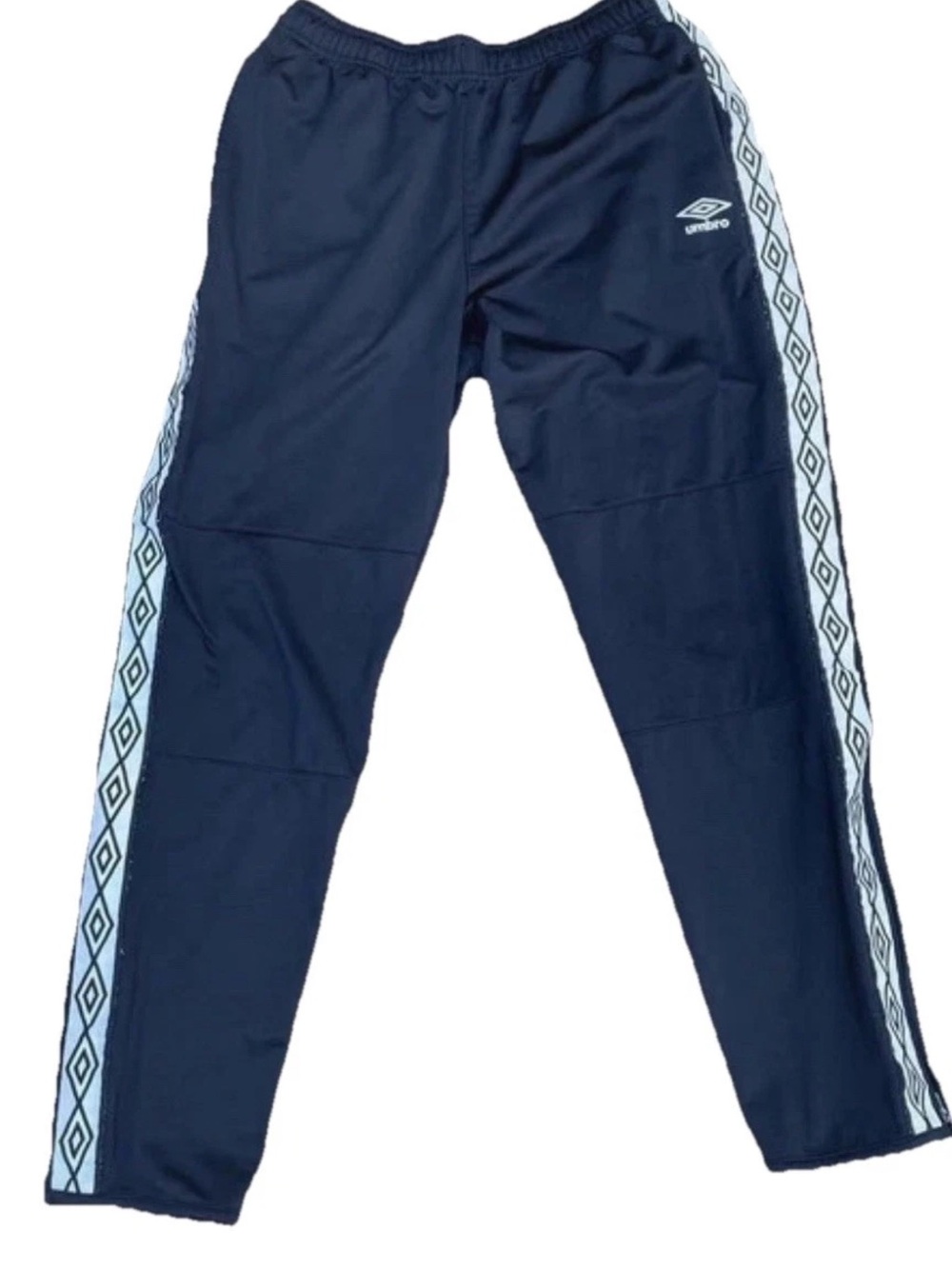 Y2K Umbro Track Pants Black Zip Ankle Training Athletic Warmup  Mens Large